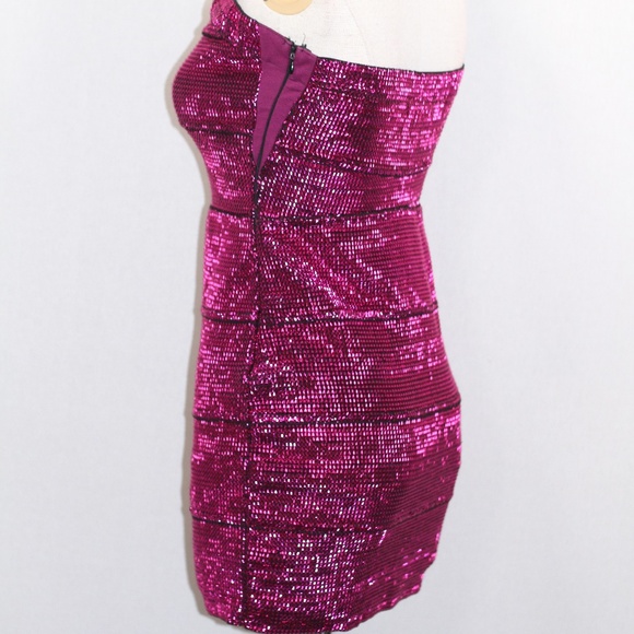 WOW Couture Pink Sequin Gown - Picture 7 of 10